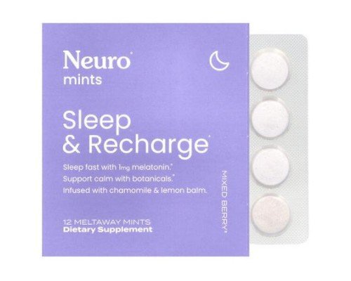 NeuroGum, NeuroMints, Sleep & Recharge, Mixed Berry, 6 Packs, 12 Meltaway Mints Each