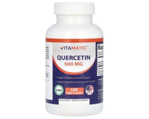 Vitamatic, Quercetin, 500 mg, 120 Veggie Capsules