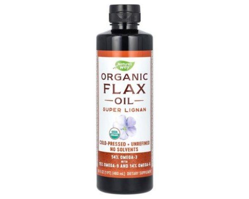 Nature's Way, Organic Flax Oil, Super Lignan, 16 fl oz (480 ml)