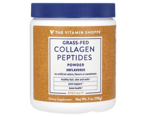 The Vitamin Shoppe, Grass-Fed Collagen Peptides Powder, Unflavored, 7 oz (198 g)