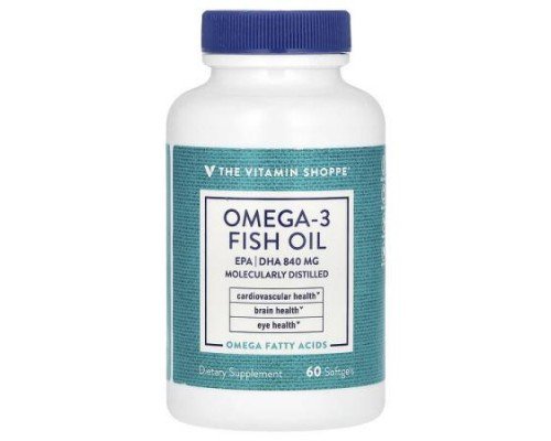 The Vitamin Shoppe, Omega-3 Fish Oil, 60 Softgels