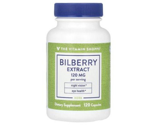 The Vitamin Shoppe, Bilberry Extract, 120 Capsules (60 mg per Capsule)