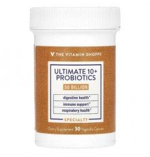The Vitamin Shoppe, Ultimate 10+ Probiotics, 50 Billion CFU, 30 Vegetable Capsules