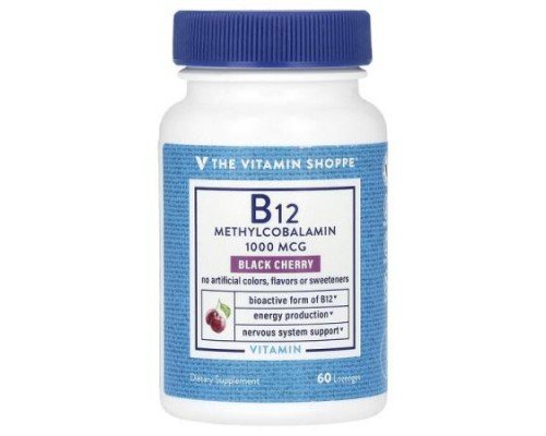 The Vitamin Shoppe, B12, Black Cherry, 1,000 mcg, 60 Lozenges