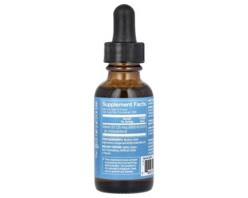 The Vitamin Shoppe, Liquid Vitamin D3, Citrus, 125 mcg (5,000 IU), 1 fl oz (30 ml)