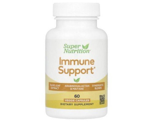 Super Nutrition, Immune Support with Arabinogalactan, Maitake Mushroom Extract, Eleuthero Extract, and Green Tea Extract, 60  Veggie Capsules