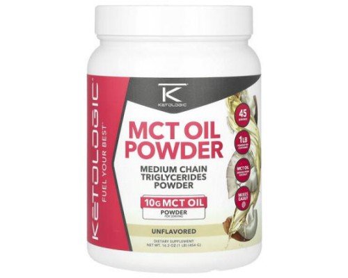 KetoLogic, MCT Oil Powder, Unflavored, 16.2 oz (454 g)