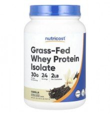Nutricost, Grass-Fed Whey Protein Isolate, Vanilla, 2 lb (907 g)
