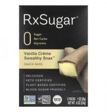 RxSugar, Swealthy Snax, Snack Bars, Vanilla Creme, 8 Packs, 1 oz (28 g) Each