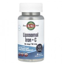 KAL, Liposomal Iron + C, 30 VegCaps