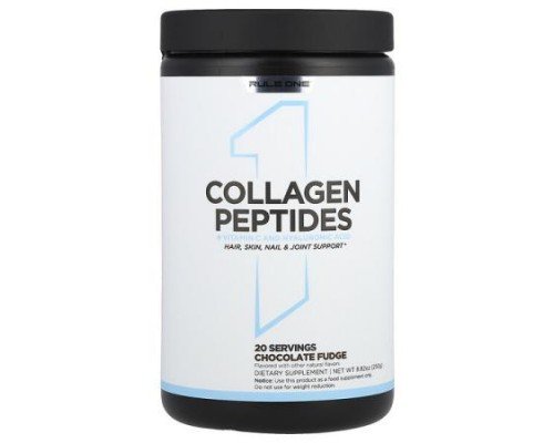 Rule One Proteins, Collagen Peptides + Vitamin C and Hyaluronic Acid, Chocolate Fudge, 8.82 oz (250 g)