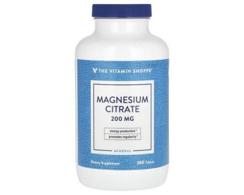 The Vitamin Shoppe, Magnesium Citrate, 200 mg, 300 Tablets