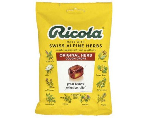 Ricola, Original Herb Cough Drops, 21 Wrapped Drops
