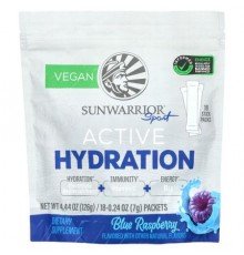 Sunwarrior, Sport, Active Hydration, Blue Raspberry , 18 Packets, 0.24 oz (7 g) Each