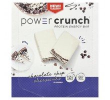 BNRG, Power Crunch Protein Energy Bar, Chocolate Chip Cheesecake, 12 Bars, 1.4 oz (40 g)