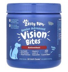 Zesty Paws, Senior Advanced, Vision Bites, For Dogs, Chicken, 90 Soft Chews, 11.1 oz (315 g)