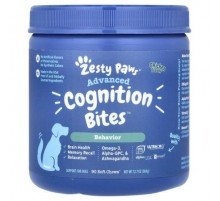 Zesty Paws, Advanced Cognition Bites, For Dogs, Senior, Chicken, 90 Soft Chews, 12.7 oz (360 g)
