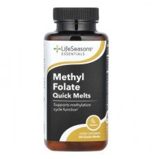 LifeSeasons, Methyl Folate Quick Melts, Lemon, 60 Quick Melts (1,660 mcg per Melt)