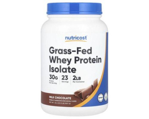 Nutricost, Grass-Fed Whey Protein Isolate, Milk Chocolate, 2 lb (907 g)