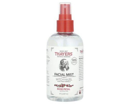 Thayers, Witch Hazel Facial Mist, Alcohol-Free, Rose Petal, 8 fl oz (237 ml)