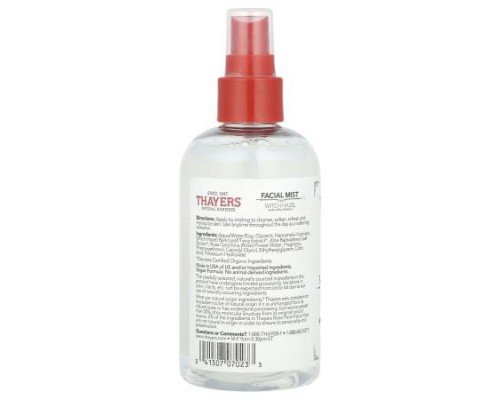 Thayers, Witch Hazel Facial Mist, Alcohol-Free, Rose Petal, 8 fl oz (237 ml)
