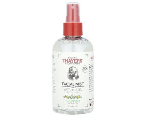 Thayers, Witch Hazel Facial Mist, Alcohol-Free, Cucumber, 8 fl oz (237 ml)