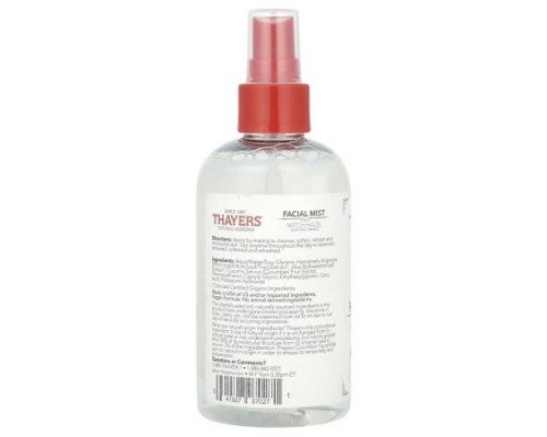 Thayers, Witch Hazel Facial Mist, Alcohol-Free, Cucumber, 8 fl oz (237 ml)