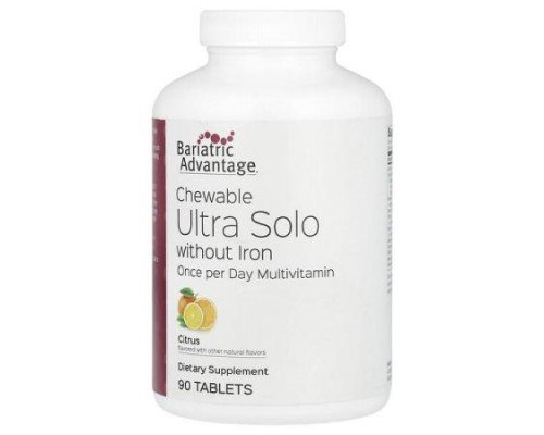 Bariatric Advantage, Chewable Ultra Solo without Iron, Citrus, 90 Tablets