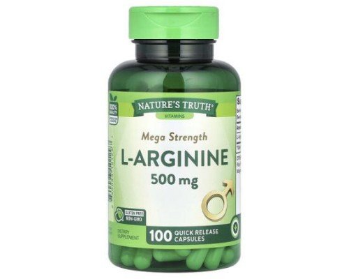 Nature's Truth, L-Arginine, 500 mg, 100 Quick Release Capsules