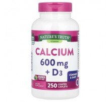 Nature's Truth, Calcium + D3, 250 Coated Caplets