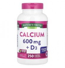 Nature's Truth, Calcium + D3, 250 Coated Caplets