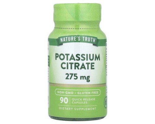 Nature's Truth, Potassium Citrate , 275 mg, 90 Quick Release Capsules
