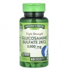 Nature's Truth, Triple Strength Glucosamine Sulfate 2KCL, 60 Quick Release Capsules (1,000 mg per Capsule)