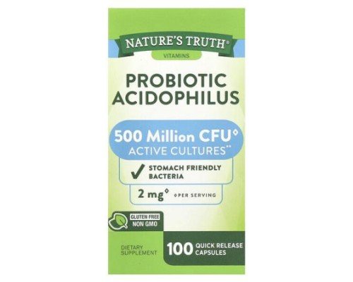 Nature's Truth, Probiotic Acidophilus, 100 Quick Release Capsules (1 mg per Capsule)