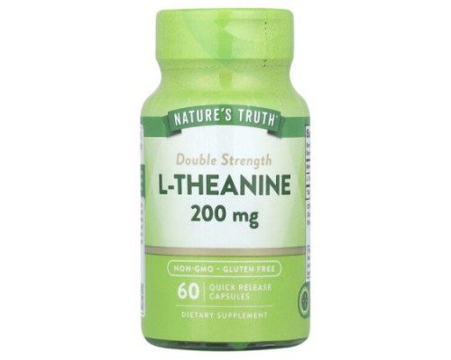 Nature's Truth, Double Strength L-Theanine, 200 mg, 60 Quick Release Capsules