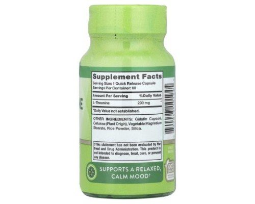 Nature's Truth, Double Strength L-Theanine, 200 mg, 60 Quick Release Capsules
