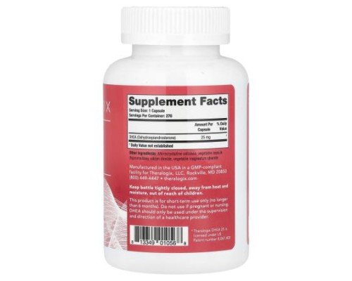 Theralogix, DHEA 25, 270 Capsules (25 mg per Capsule)