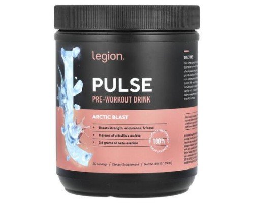 Legion Athletics, Pulse, Pre-Workout Drink, Arctic Blast , 1.09 lbs (496 g)