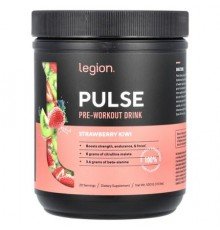 Legion Athletics, Pulse, Pre-Workout Drink, Strawberry Kiwi, 1.1 lbs (500 g)