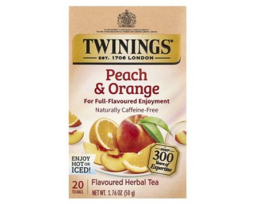 Twinings, Herbal Tea, Peach & Orange, Caffeine-Free, 20 Tea Bags, 1.76 oz (50 g)