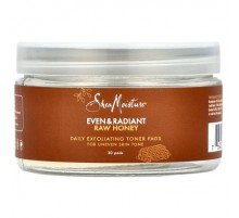 SheaMoisture, Even & Radiant  Raw Honey, Daily Exfoliating Toner Pads, 30 Pads