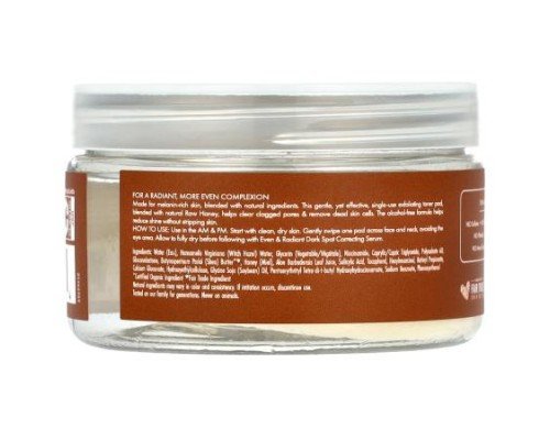 SheaMoisture, Even & Radiant  Raw Honey, Daily Exfoliating Toner Pads, 30 Pads