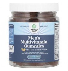 Nature's Craft, Men's Multivitamin Gummies, Lemon Pineapple, 90 Gummies