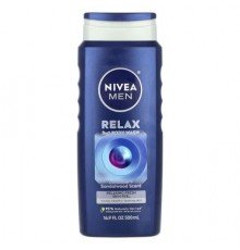 Nivea, Men, Relax 3 in 1 Body Wash, Lavender + Sandalwood, 16.9 fl oz (500 ml)