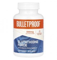 BulletProof, Glutathione Force, 500 mg, 90 Veg Capsules (155 mg Per Capsule) (Discontinued Item)