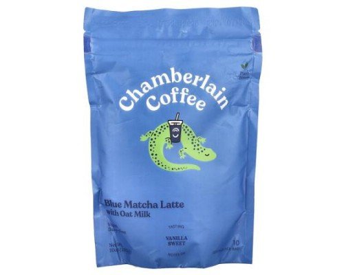 Chamberlain Coffee, Blue Matcha Latte with Oat Milk, 10 oz (283 g)