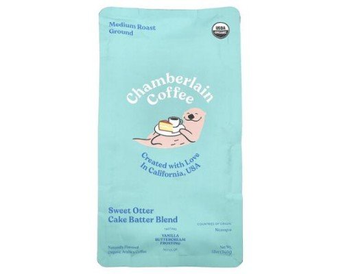 Chamberlain Coffee, Sweet Otter Cake Batter Blend, Ground, Medium Roast, 12 oz (340 g)