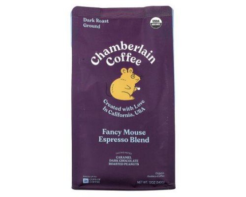 Chamberlain Coffee, Fancy Mouse Espresso Blend, Ground, Dark Roast, 12 oz (340 g)