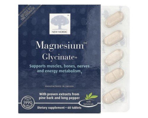 New Nordic, Magnesium™ Glycinate+, 60 Tablets
