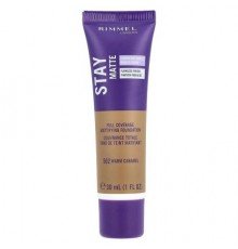 Rimmel London, Stay Matte, Full Coverage Mattifying Foundation, 502 Warm Caramel, 1 fl oz (30 ml)